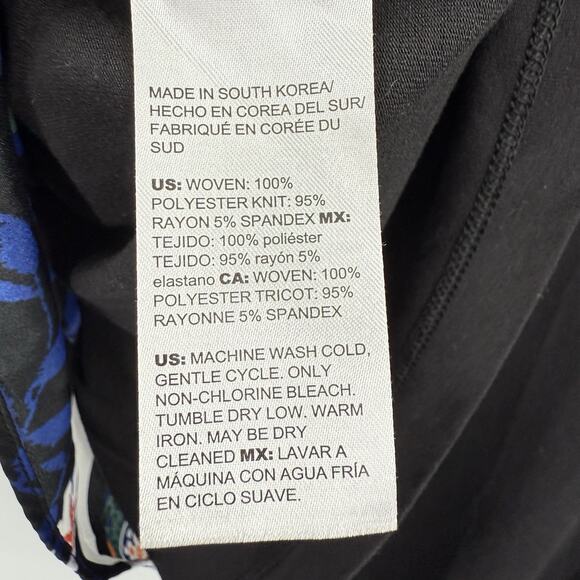 Chicos 4 Tie Front Silky T-shirt Top size XXL Bold Floral 3/4 Sleeve Artsy Boxy - Picture 5 of 7